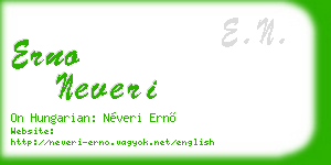 erno neveri business card