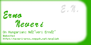 erno neveri business card